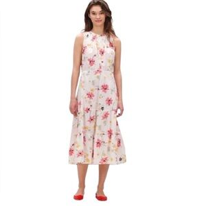 Gap floral pin tuck midi dress 4 NWOT